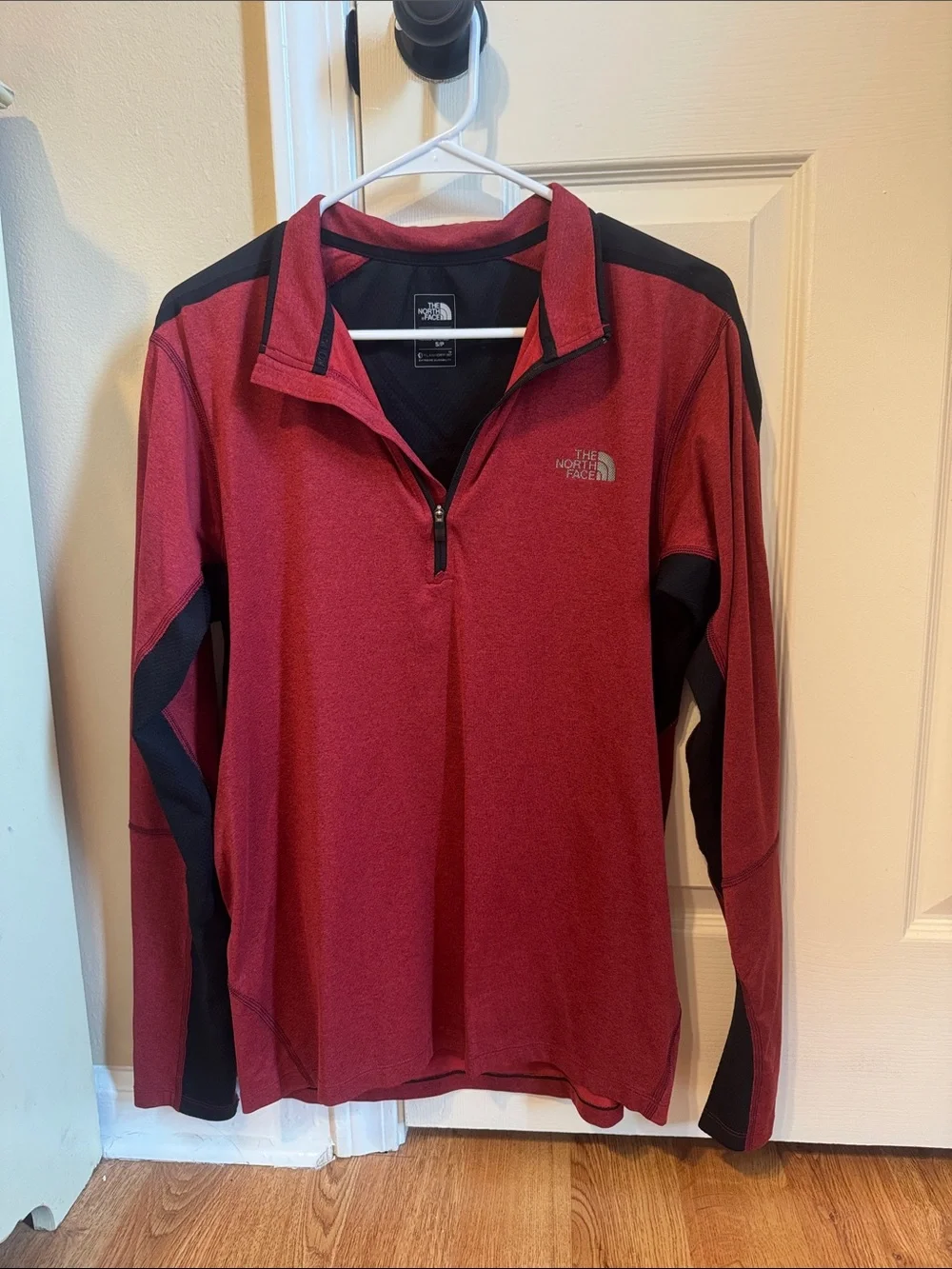 The North Face Maroon and Black Half-Zip Pullover